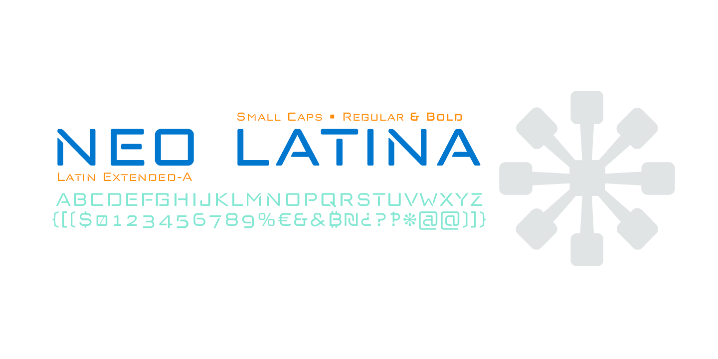 Beispiel einer Neo Latina Bold-Schriftart